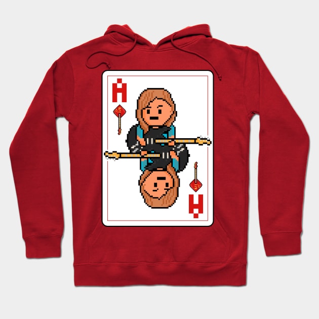 Pixelrockstars Ace of Diamonds Playing Card Hoodie by gkillerb